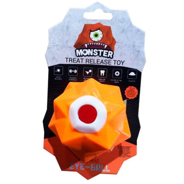 Playfield Brinquedo Cão Monster Treat Ball Laranja Médio