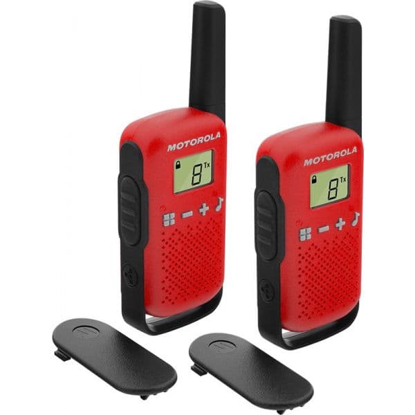 Motorola TLKR T42 Pack 2 Walkie Talkie Red