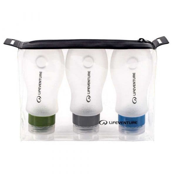 Lifeventure Frasqueira Silicon Bottle Set Transparent