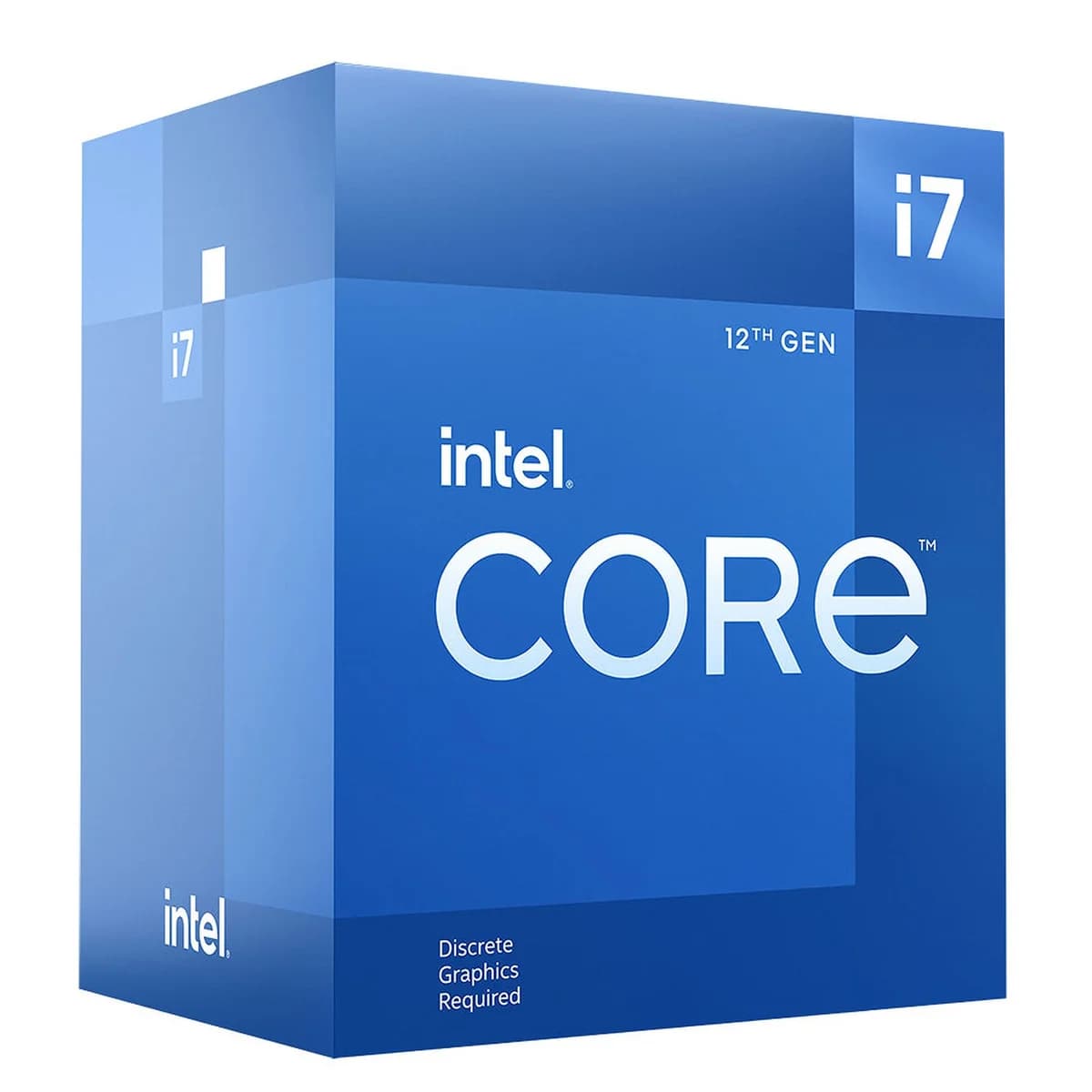 intel® Core I7-12700F 12 Cores (8P+4E) Threads 20, 2.1Ghz até 4.9 Ghz 25MB Cache Boxed  LGA1700 65w/180w  – obriga a ter gráfica discreta