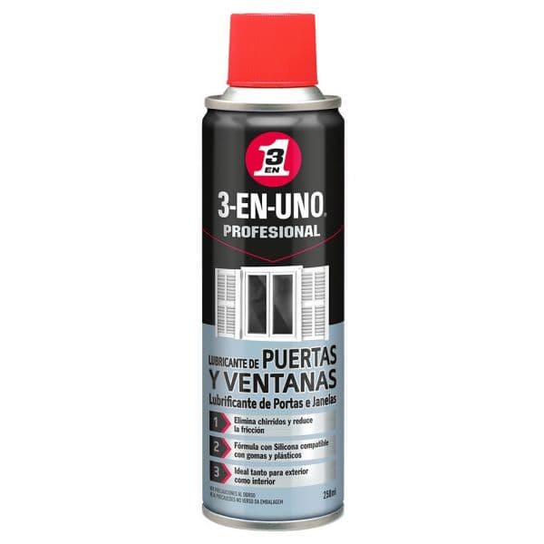 3 EN UNO Profesional Lubricante de Portas e Janelas 250 ml