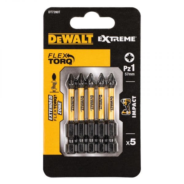 DeWALT Pontas Torção de Impacto 5 X Pz1 - DT7390T-QZ