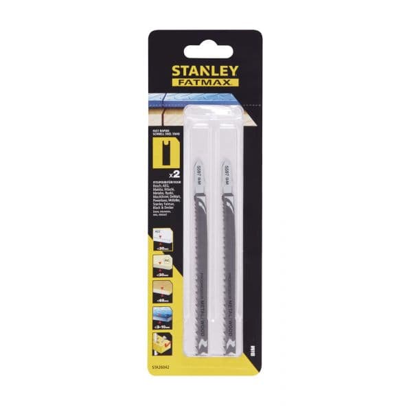 Stanley Lâminas Bimetálicas STA26042-XJ para Cortes de Debaste e Rápidos 105mm 2 Unidades