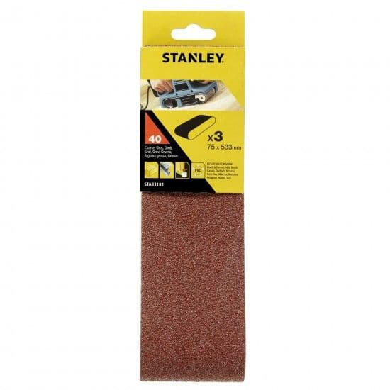 Stanley Cintas de Lixa STA33181-XJ Grão 40 75 x 533 mm 3 Unidades