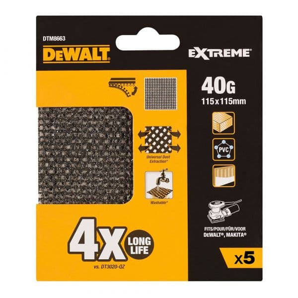 Dewalt S.O.F. Pack 5 1/4 Mesh Lixing Lixador 40