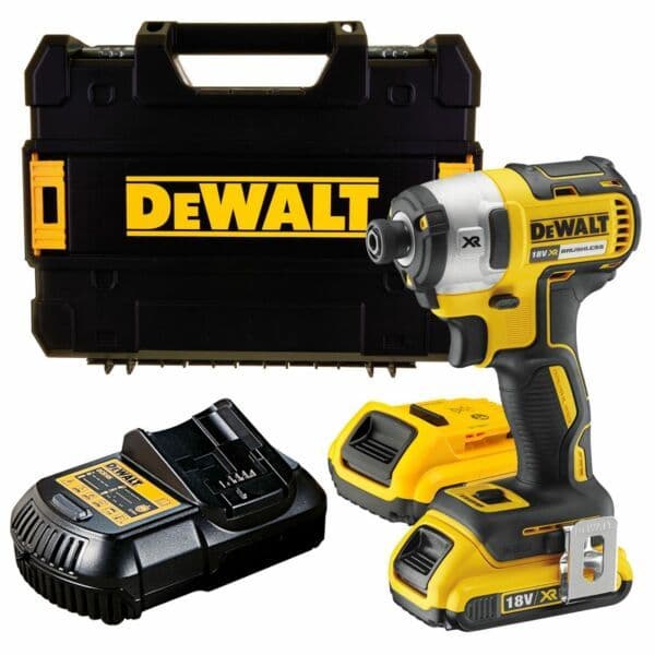 DeWALT Aparafusadora Berbequim Impacto sem escovas XR 18V 1/4" Li-Ion 2,0Ah DCF887D2-QW