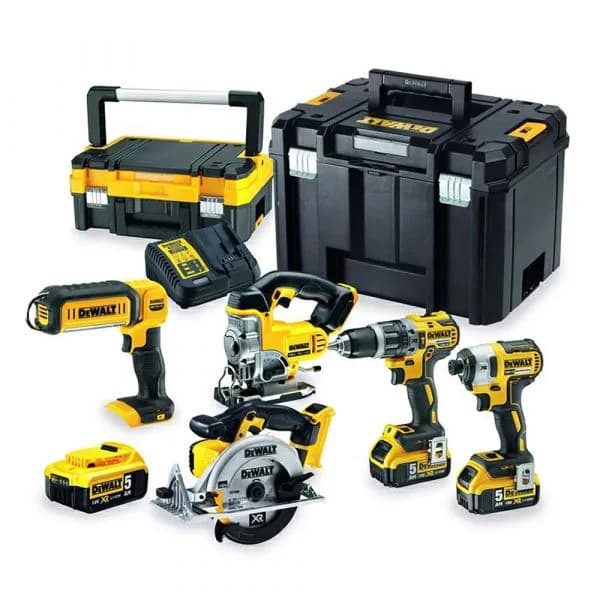 DeWALT Kit de Ferramentas Elétricas DCK551P3T-QW 18V XR 5 Peças com Baterias e Carregador