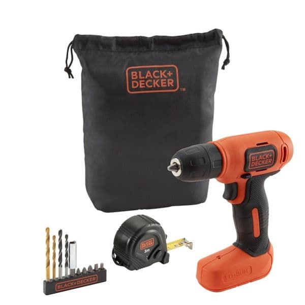 Black + Decker Berbequim sem Fios (7,2V 1,5Ah Lítio) + 10 Acessórios