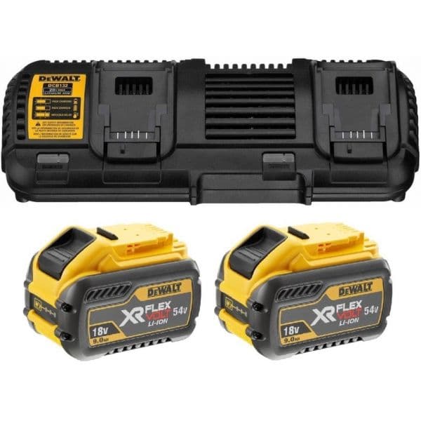 DeWALT Kit 2 Baterias + Carregador Duplo - DCB132X2-QW