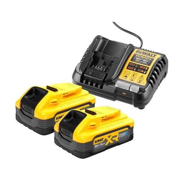 DeWALT Kit Baterias PowerStack 18V 5.0Ah com Carregador DCB1104H2-QW
