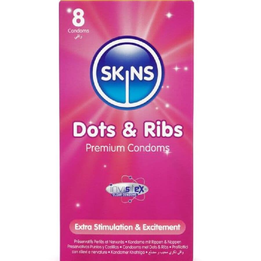 Skins Dots & Ribs Preservativos 8 Unidades