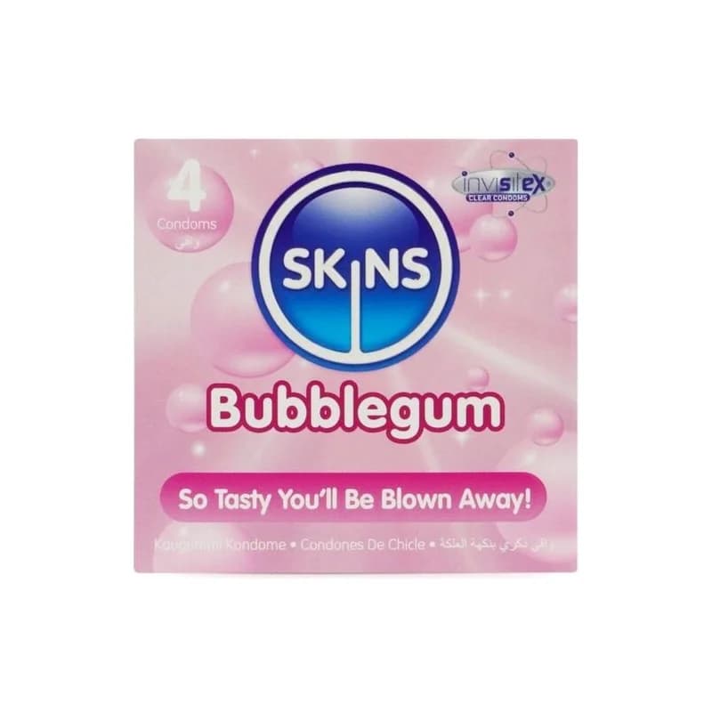 Skins Preservativos Bubblegum Premium 4 Unidades