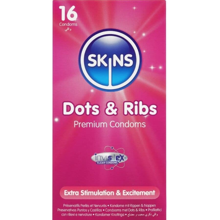 Skins Dots & Ribs Preservativos Vanilla 16 Unidades
