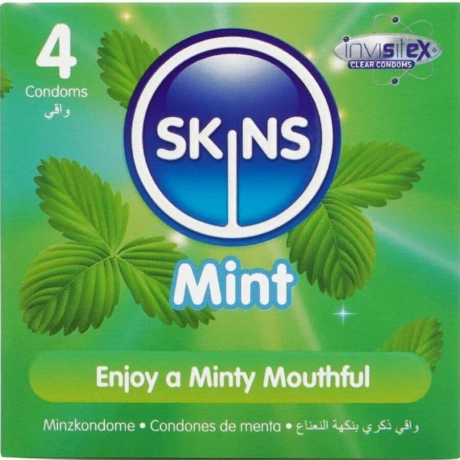 Skins Mint Preservativos 4 Unidades