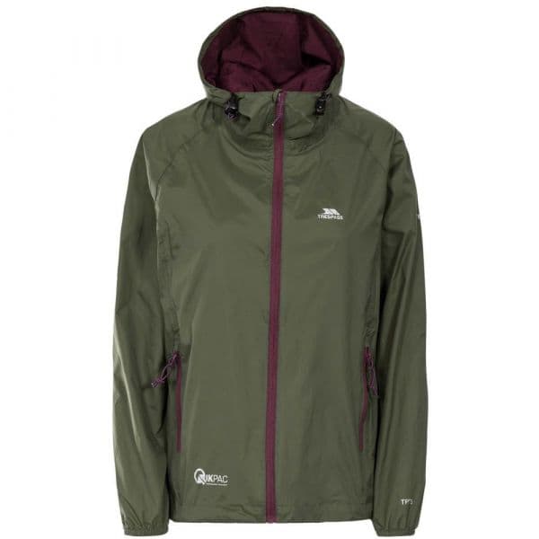 Trespass Qikpac Jacket Verde 2XS Mulher