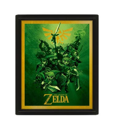 Cuadro 3D Link The Legend Of Zelda