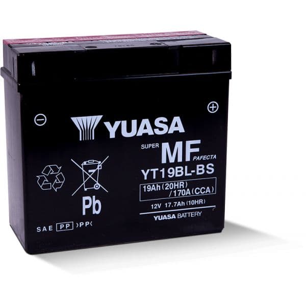 Yuasa Battery Batería YT19BL-BS Combipack (con Electrolito)