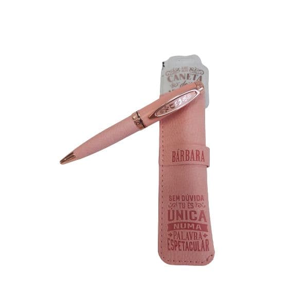 H&h Caneta de Bambú com Bolsa Bárbara