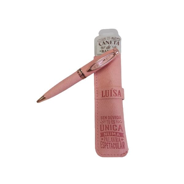 H&h Caneta de Bambú com Bolsa Luísa