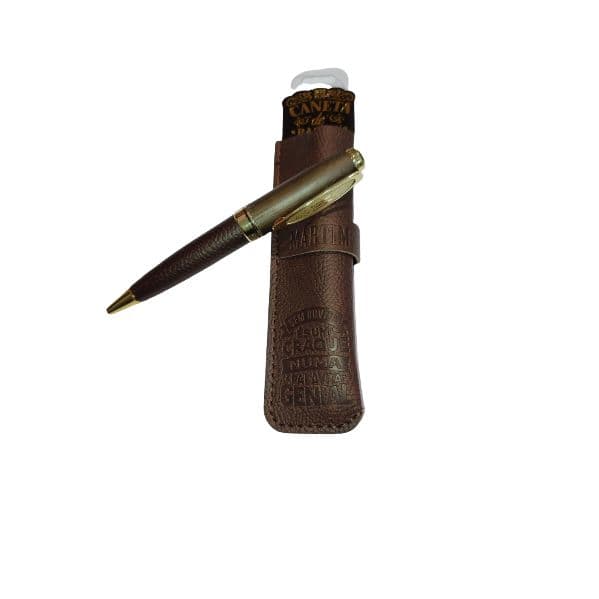 H&h Caneta de Bambú com Bolsa Martim