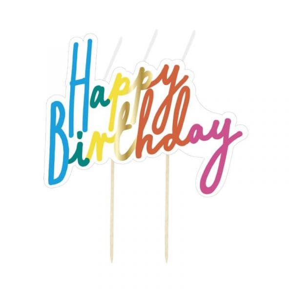 Talking Tables Pack Velas Happy Birthday Rainbow - 170000257