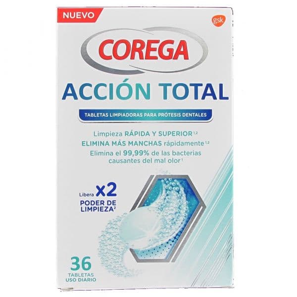 Corega Ação Total Limpeza Diária 30 pastilhas