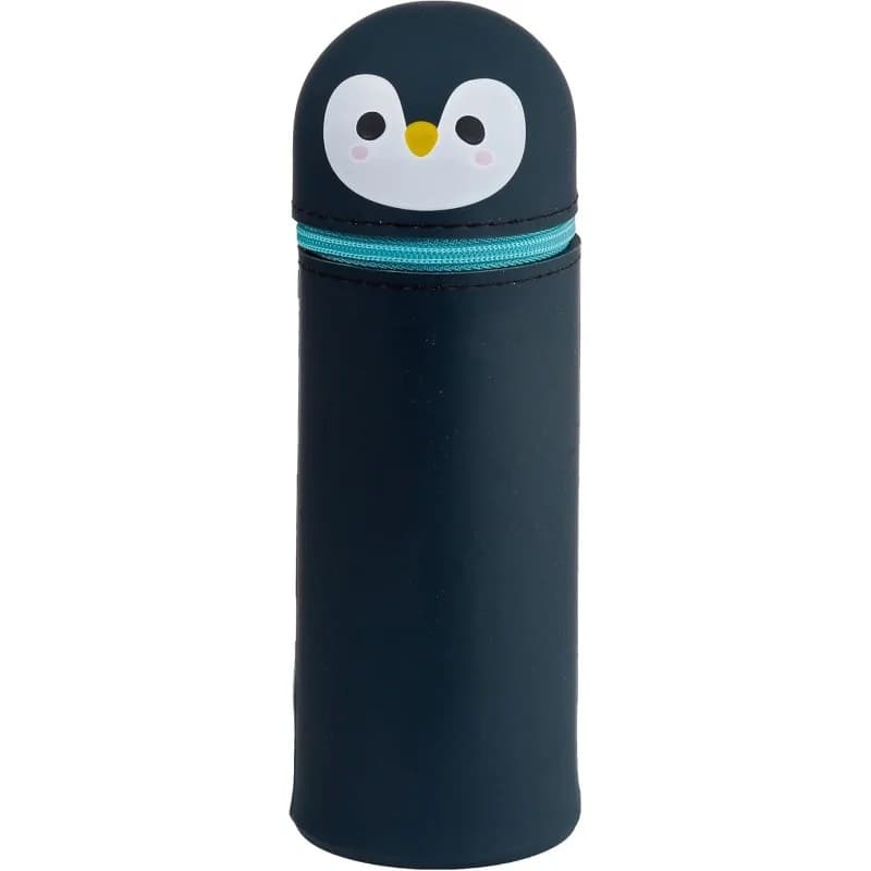 Estojo Porta-Lápis Silicone - Adoramals: Pinguim