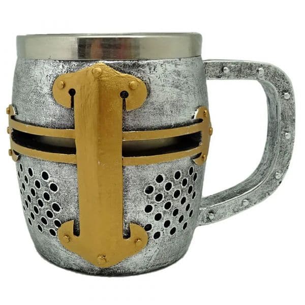Puckator: Cavaleiro Medieval - Capacete Prata e Ouro - Jarra 400ml