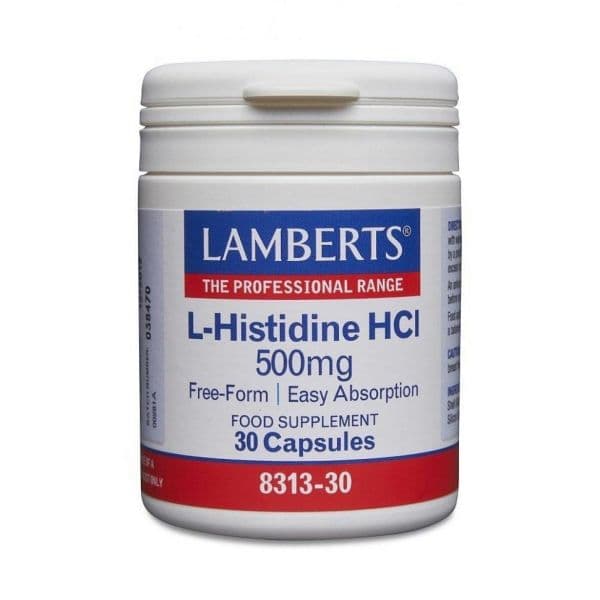 Lamberts L-Histidine HCI 500mg 30 Cápsulas
