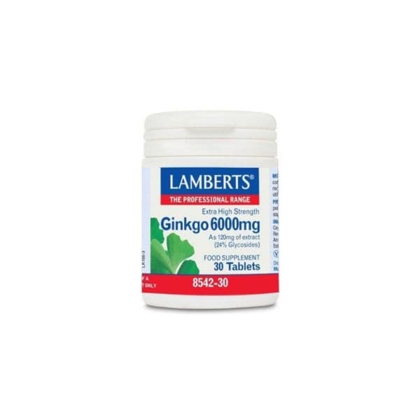 Lamberts Ginkgo 6000mg 30 Comprimidos