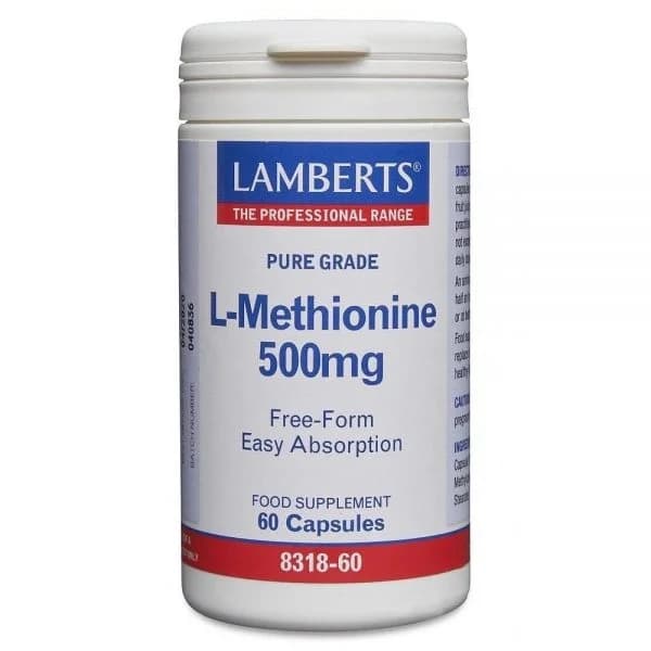 L-Metionina 500 mg 60 cápsulas – Lamberts
