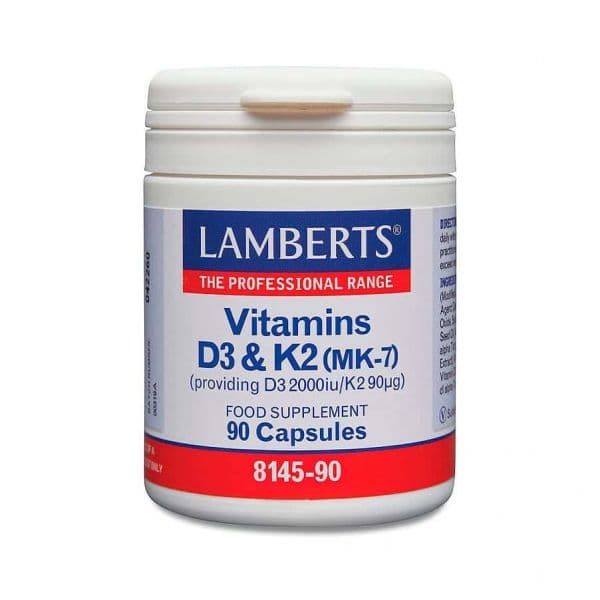 Lamberts Vitamina D3 2000 UI e K2 90 Cápsulas