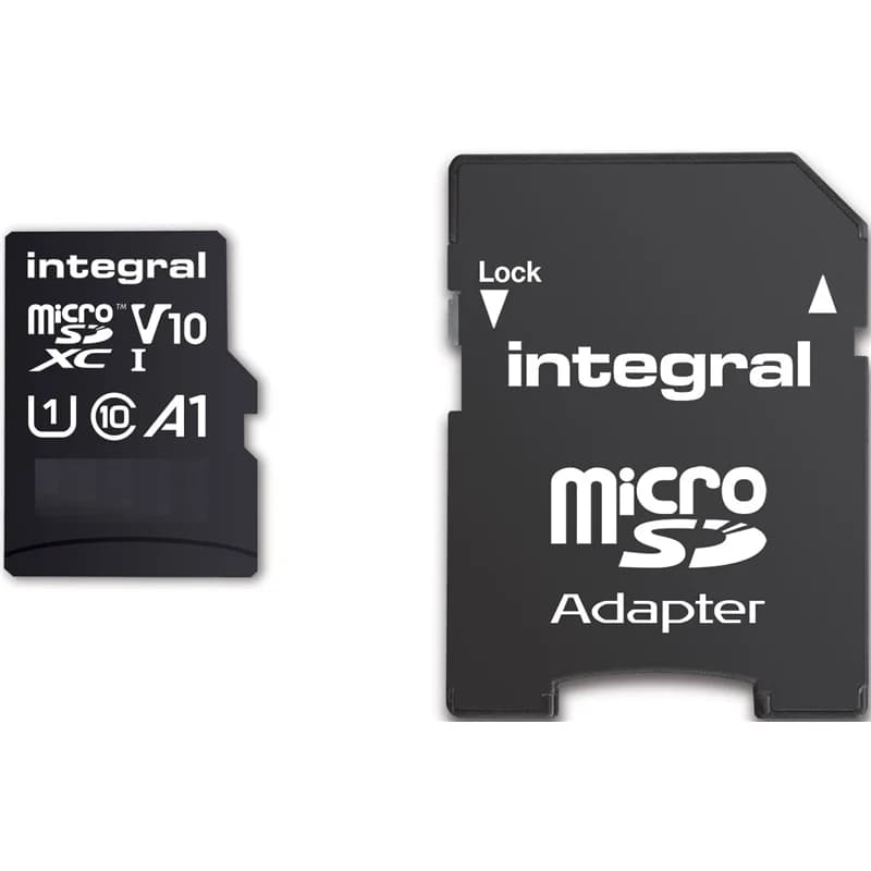 Integral 64GB Micro SDXC UHS-l U1 100MB/s + Adapter - INMSDX64G100V10