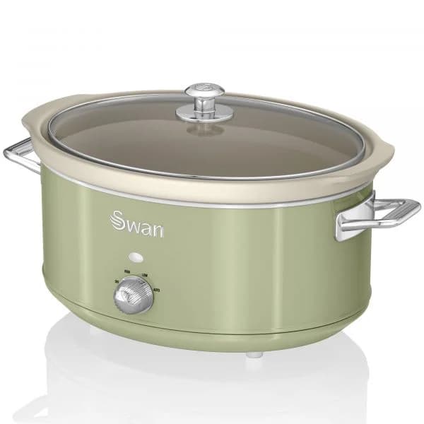 Swan Slow Cooker 6,5L, Verde 320W Retro