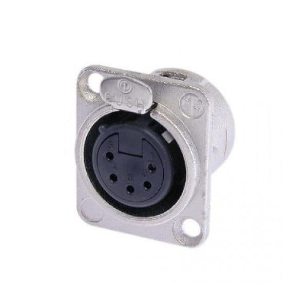 Neutrik Ficha Xlr Femea Painel 5 Pinos NC5FD-L-1