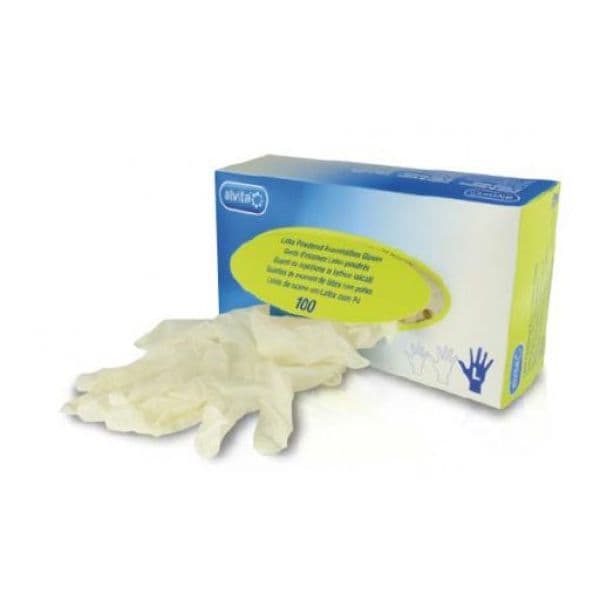 Alvita Luvas Látex com Pó Tamanho L 100 Unidades
