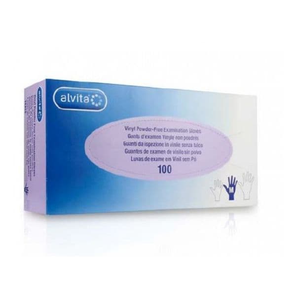 Alvita Luvas Vinil sem Pó M x100