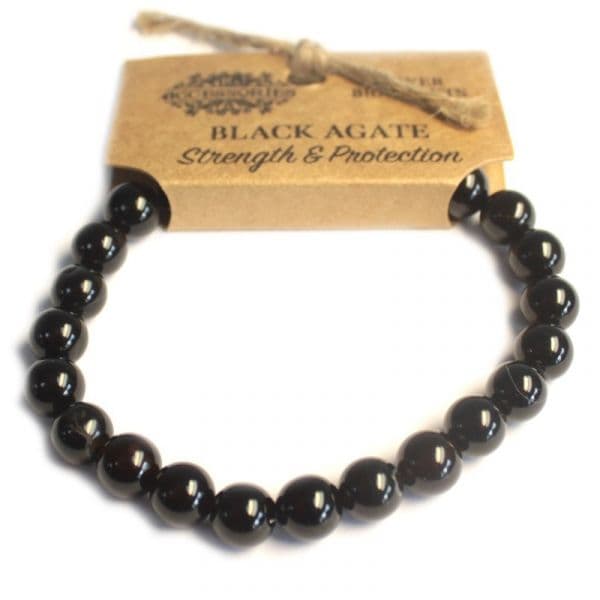 AW Artisan Pulseira de Energia Ágata Negra