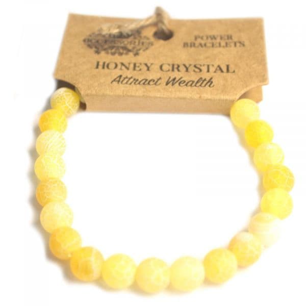 AWJewellery Pulseira de Energia- Cristal de Mel 9x2x0.5 (cm)