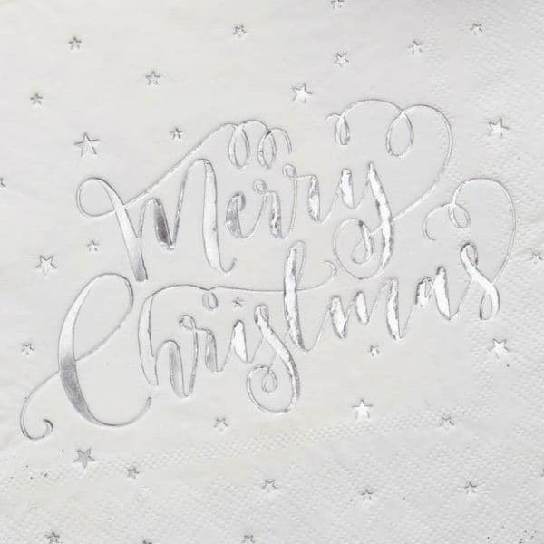 Gingerray Guardanapos Merry Christmas Star Prateado - 340000137