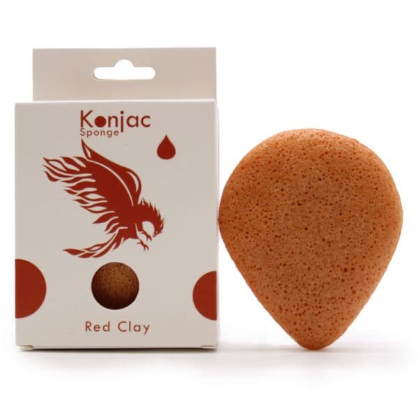 Konjac Esponja Facial Argila Vermelha Rejuvenescedora