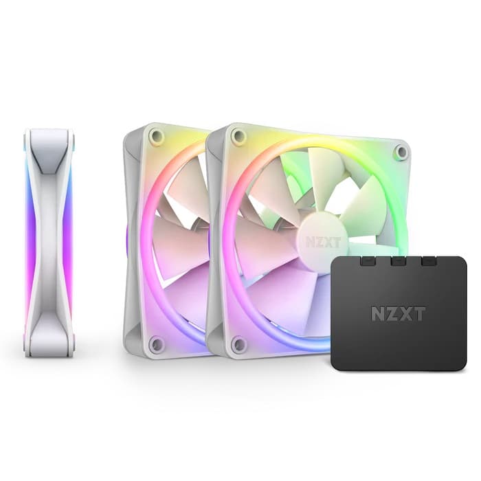 NZXT F120 RGB DUO 120mm c/Controlador RGB Branco (Pack 3)