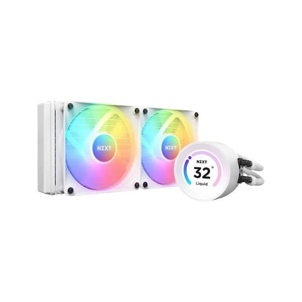 Nzxt Cooler Cpu Kraken Elite 240 Lcd Rgb Liquid Branco - RL-KR24E-W1