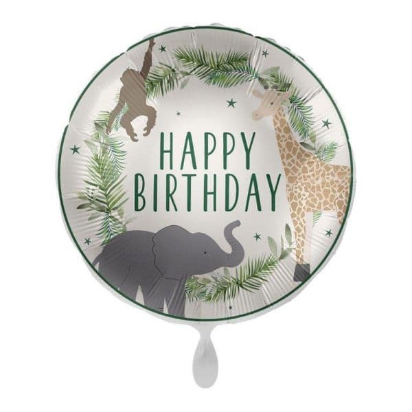GingerRay Balão Foil 18" Happy Birthday Festa da Selva 1 un. - 340050113