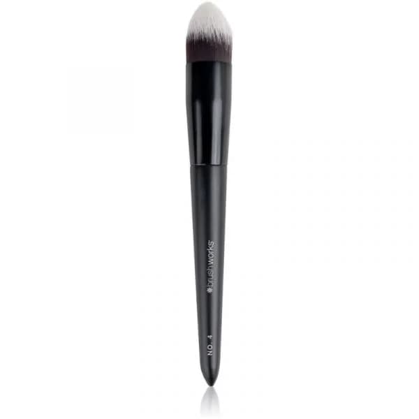 Brushworks Tapered Precision Buffing Brush Pincel de Base Tipo No. 4 1 Unidade