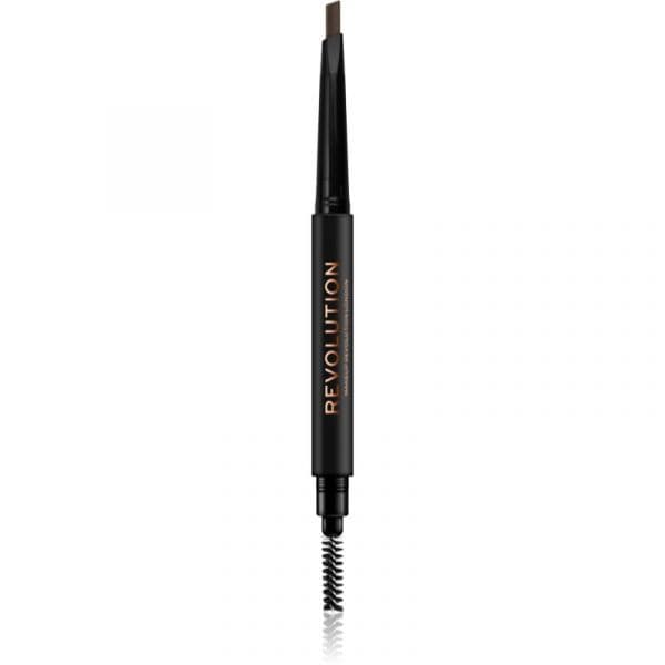 Makeup Revolution Duo Brow Definer Lápis de Aplicação Precisa para as Sobrancelhas Tom Light Brown 0,25 g