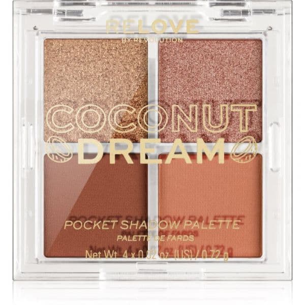 Revolution Relove Pocket Palette Paleta de Sombra para os Olhos Tom Coconut Dream 4x0.72 g