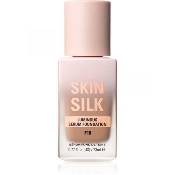 Makeup Revolution Skin Silk Sérum Foundation Maquilhagem Leve com Efeito Brilhante Tom F10 23 ml