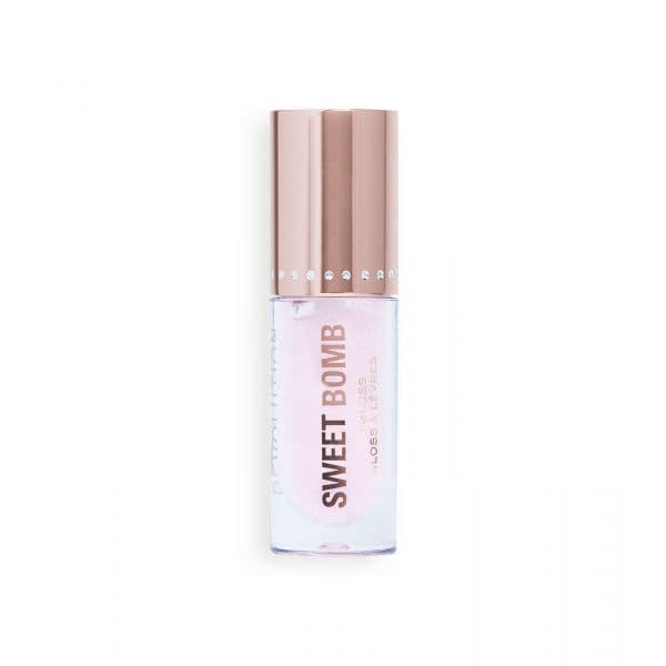Makeup Revolution *Y2K Baby* Gloss Sweet Bomb Candyfloss Pink Glitter