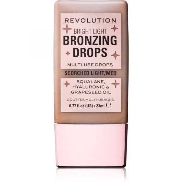 Makeup Revolution Bright Light Bronzing Drops Bronzeador Líquido Tom Bronze Scorched 23 ml